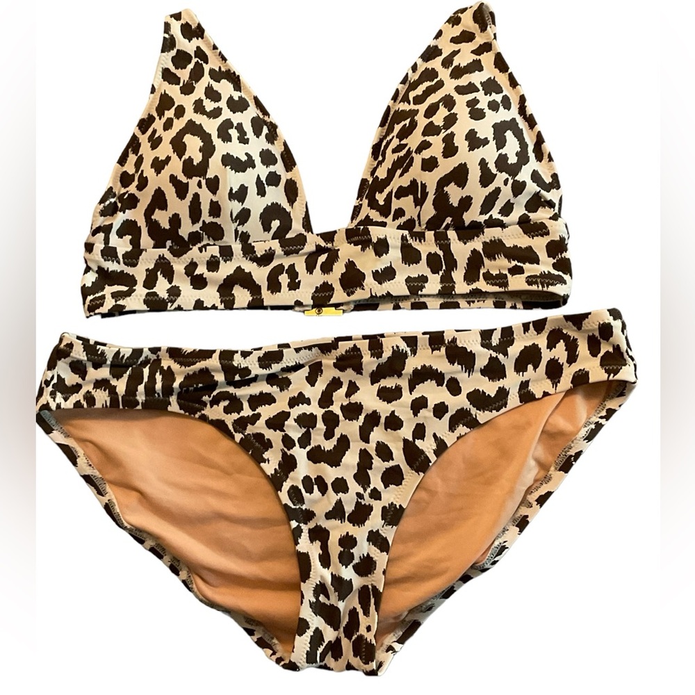 JCrew Leopard print bikini